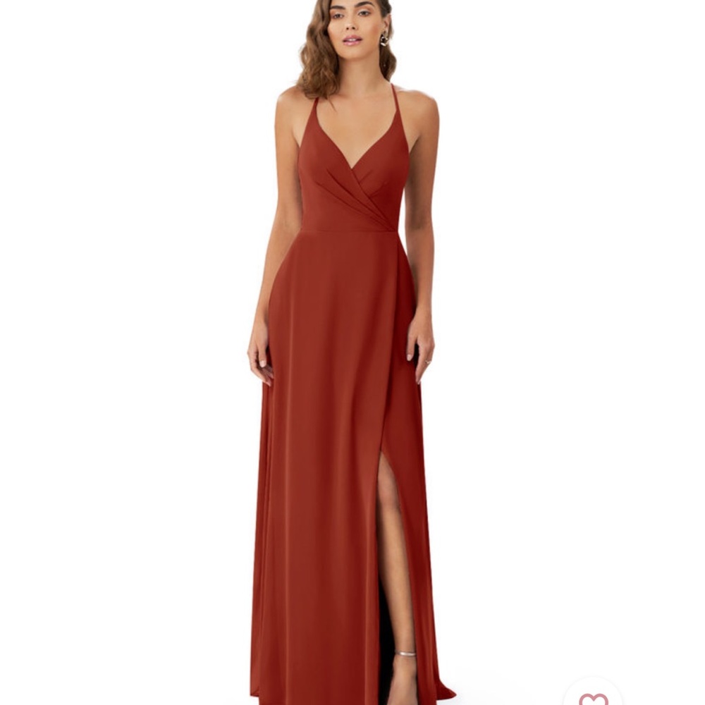 Burnt orange floor length dress